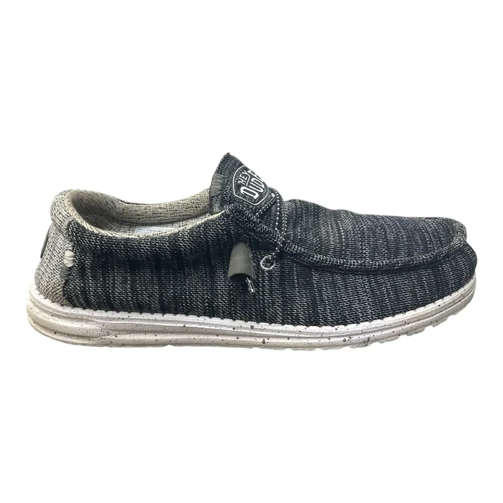🛶 Hey‎ Dude Wally Sox Men’s Shoes 👟 Size 12 Charcoal Gray 🖤 Slip-On Comfort